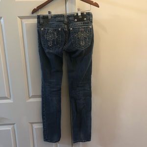 Miss Me Skinny Jeans Embellished Cross Size 27